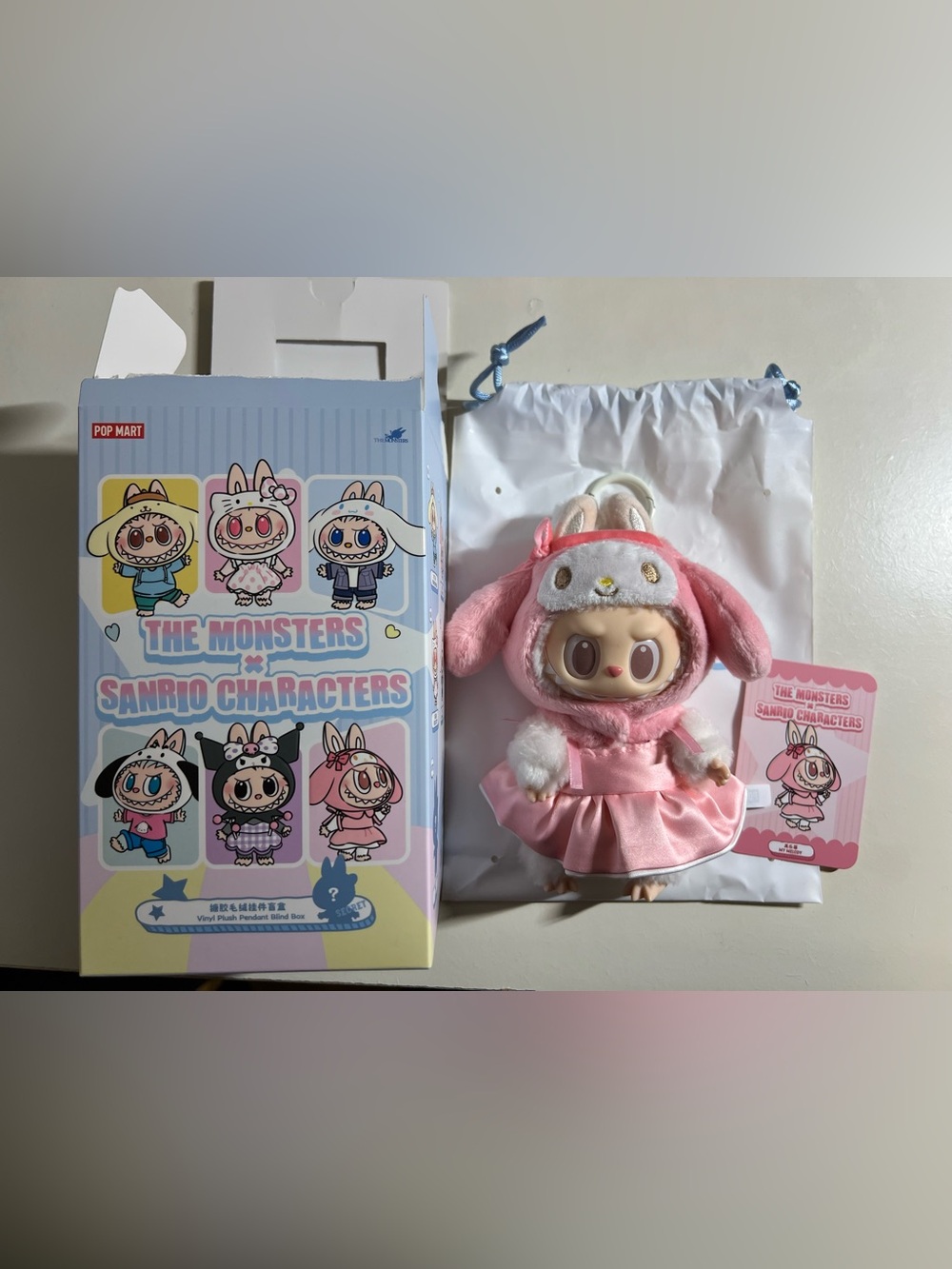 POPMART THE MONSTERS X SANRIO MY MELODY PENDANT BLIND BOX OPEN BOX NEW